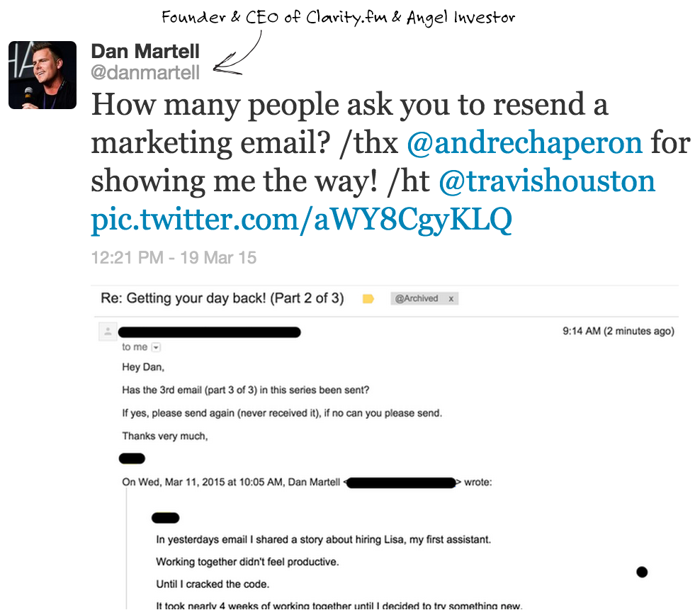 Email from Dan Martell